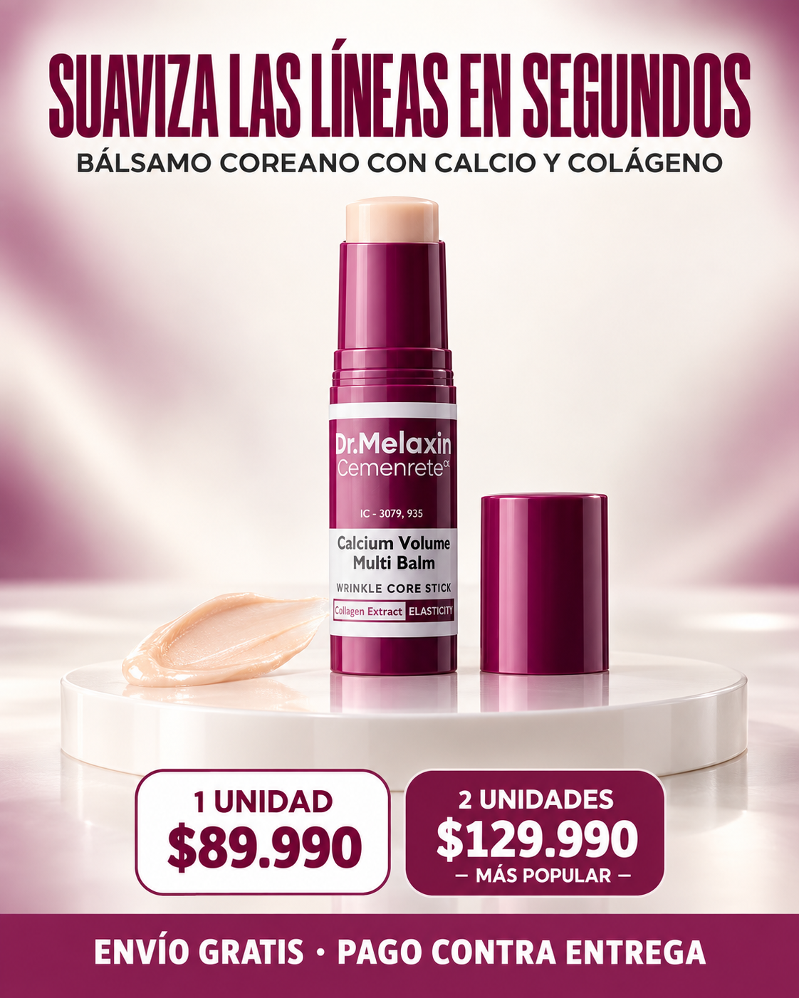 Bálsamo Dr. Melaxin Calcium Volume Multi Balm – Barra Antiarrugas Coreana