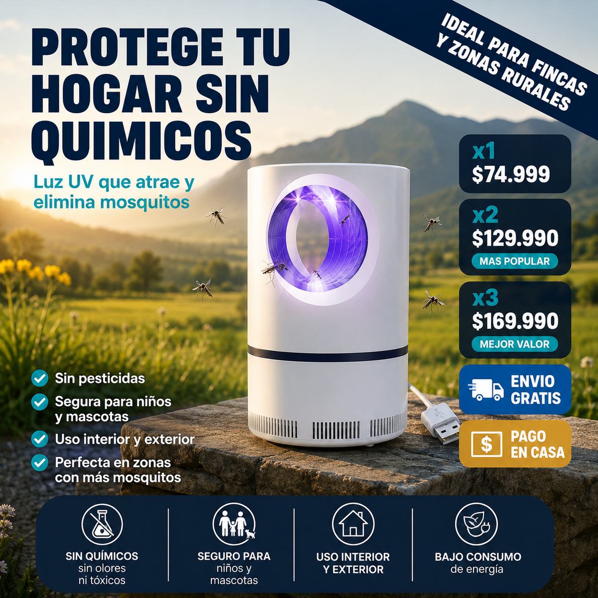 LAMPARA MATA MOSQUITOS