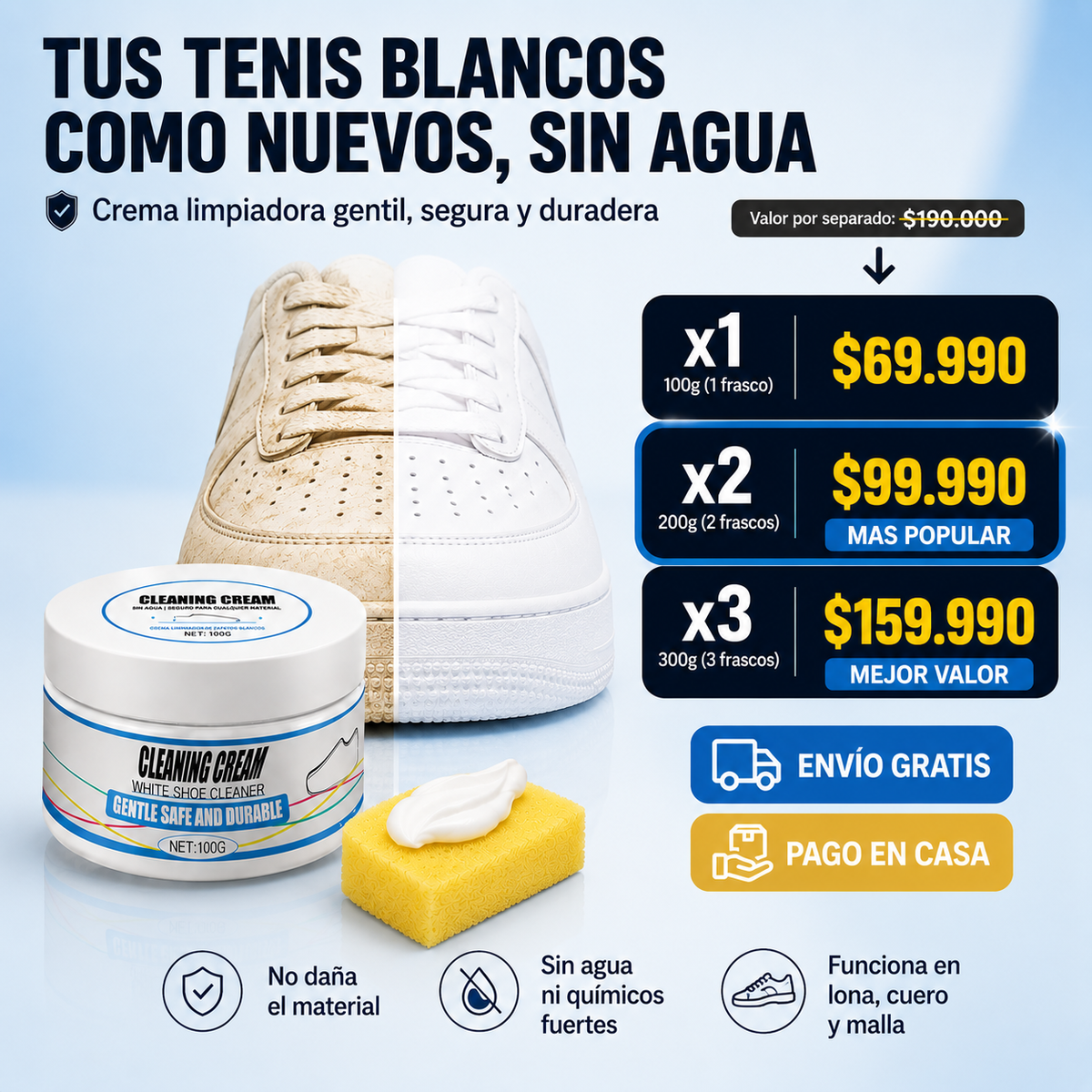 Crema Limpiadora De Zapatos