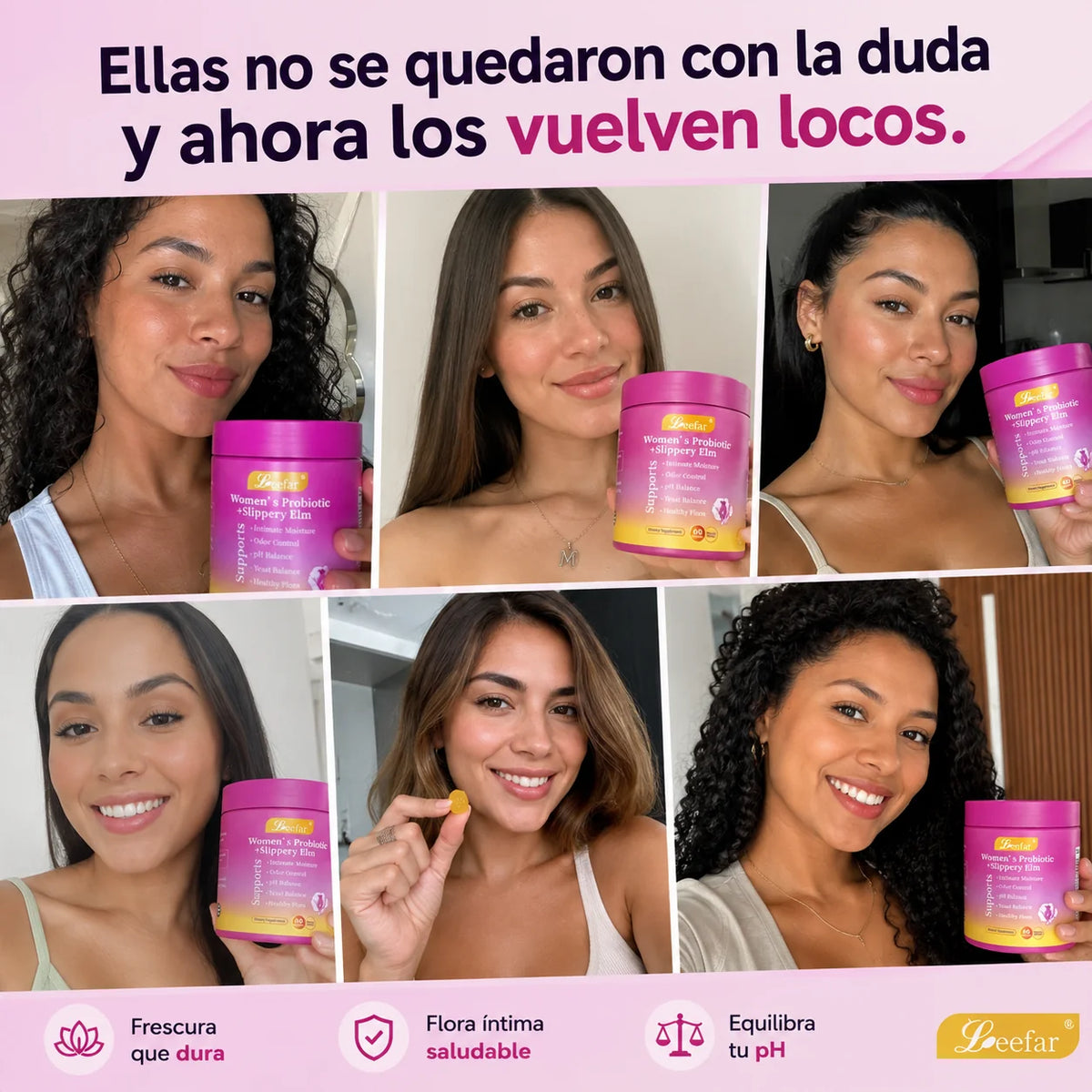 LEEFAR Her Juicy Feminine Probiotics Gummies
