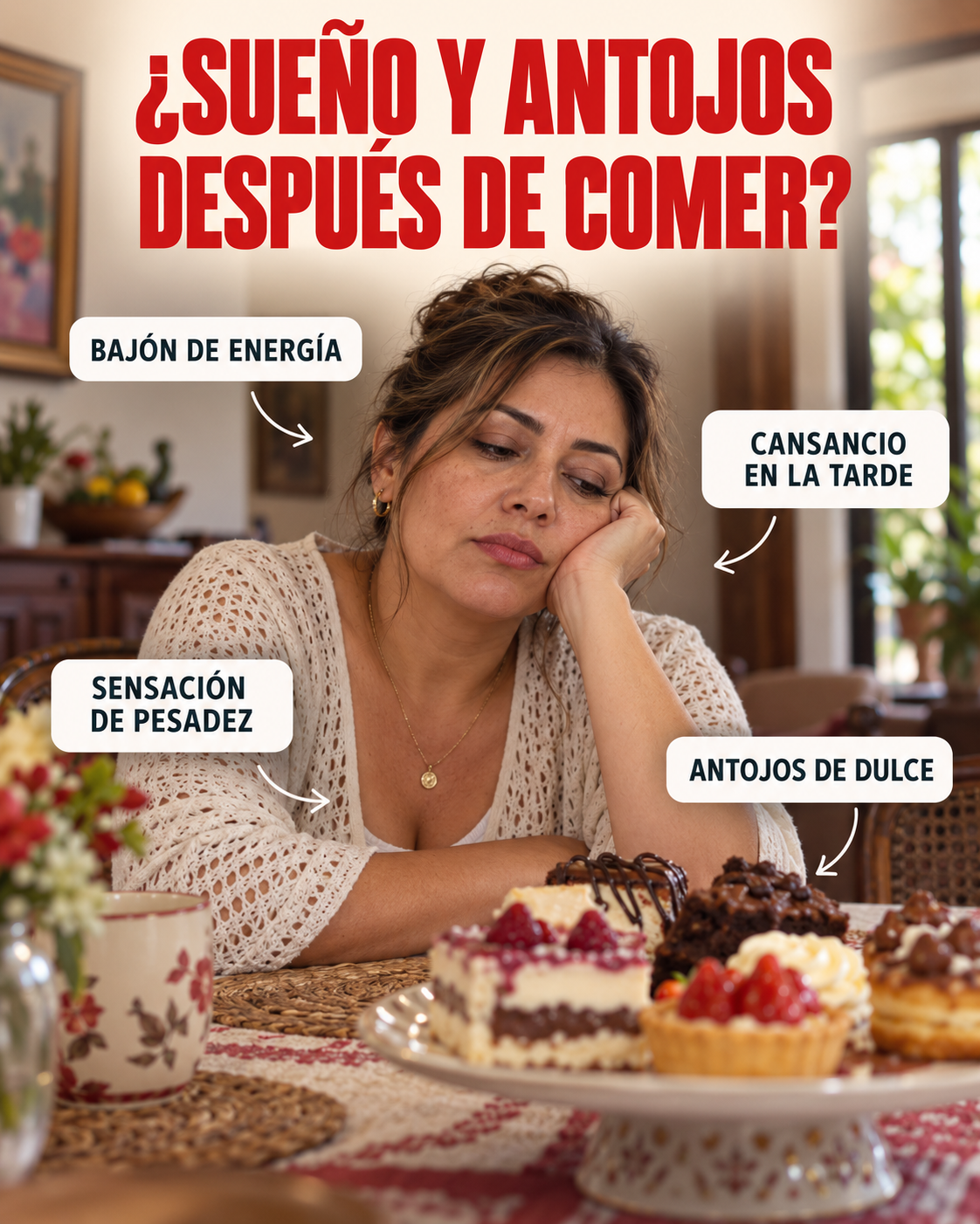 ¿TE DA SUEÑO Y ANTOJO DE DULCE DESPUÉS DE CADA COMIDA?