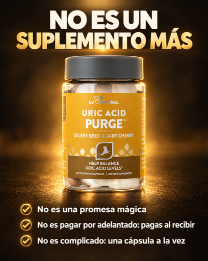 EU Natural Uric Acid Purge – Semilla de Apio y Cereza Ácida 60 Cápsulas Vegetarianas