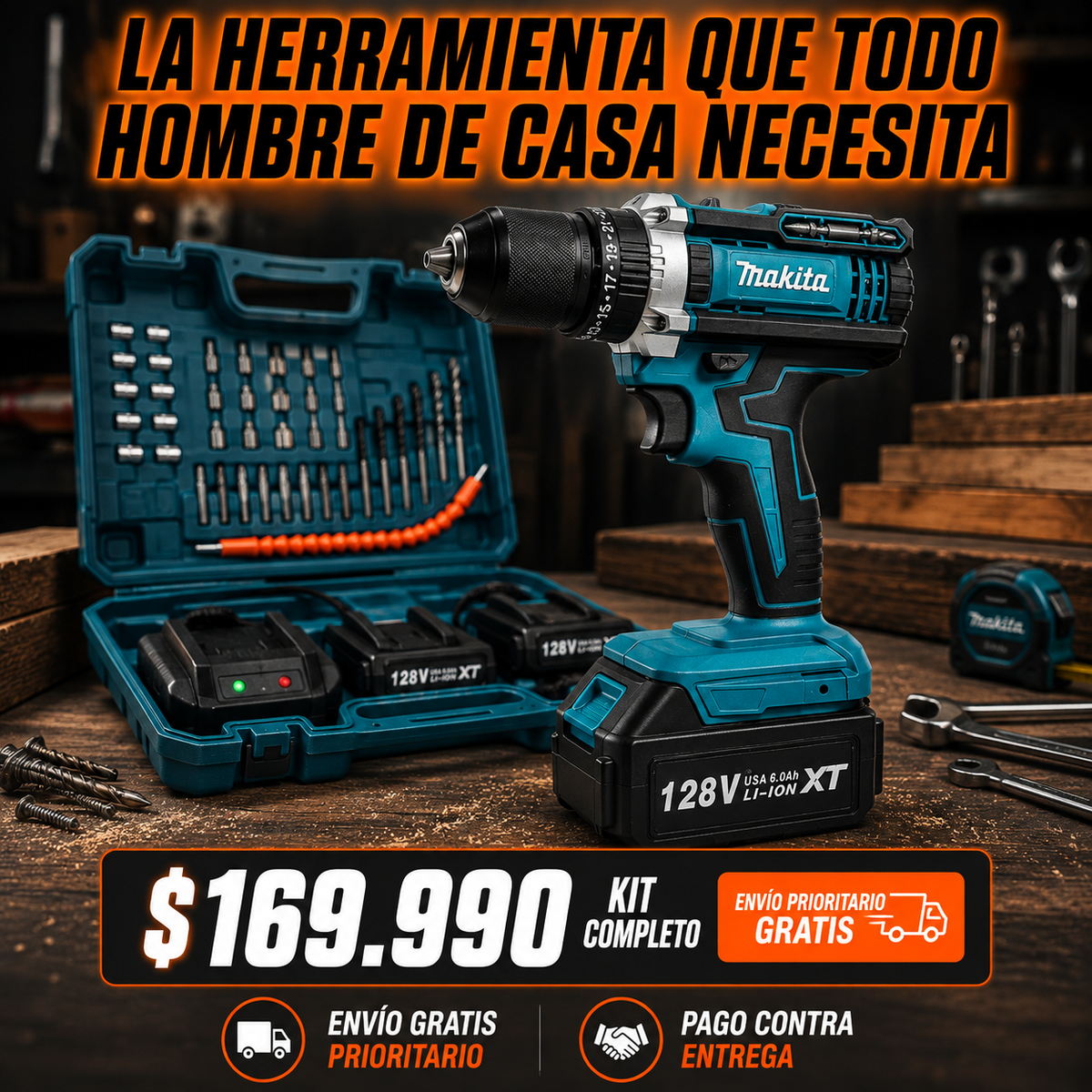 Taladro makita 128v
