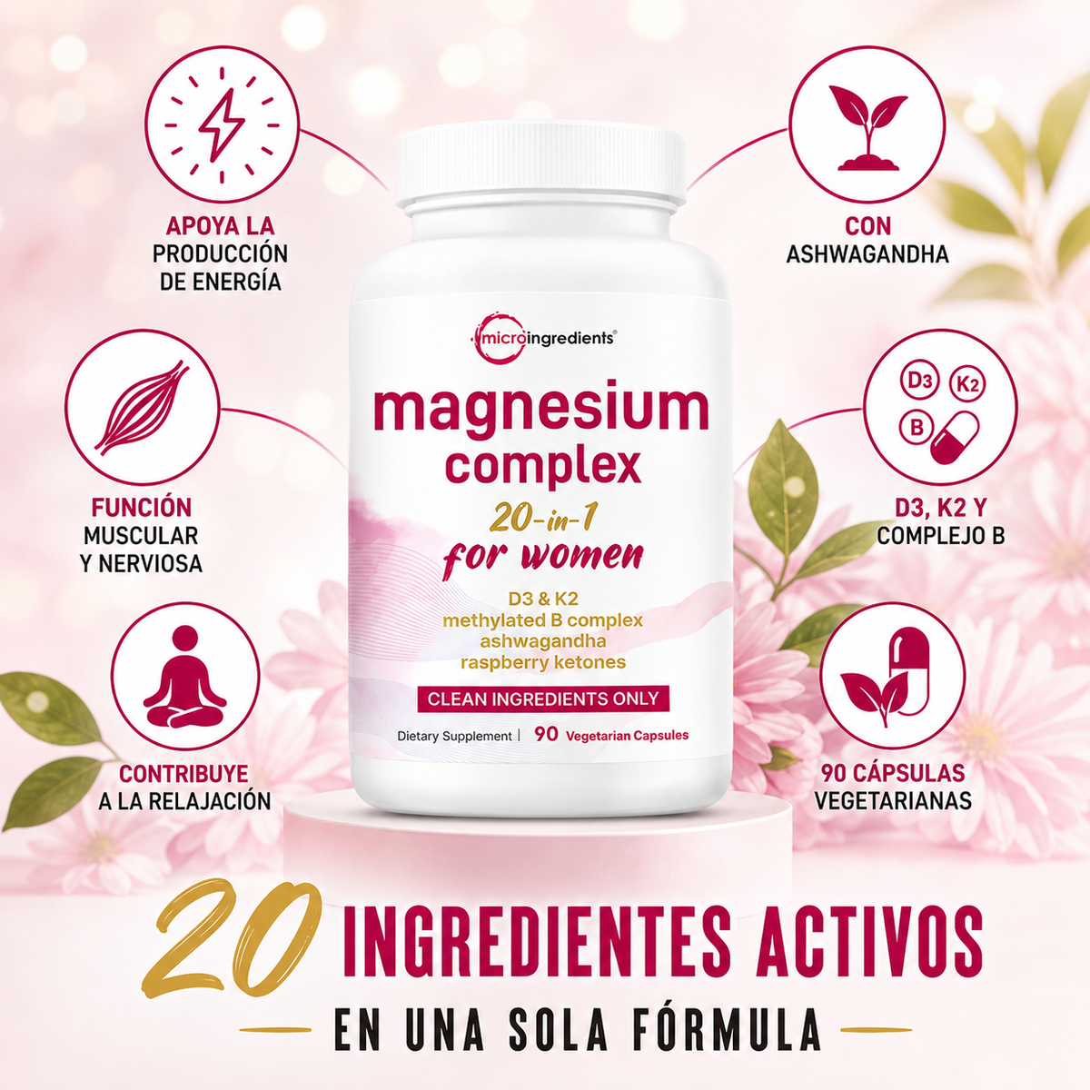 MAGNESIUM FOR WOMEN 20 EN 1