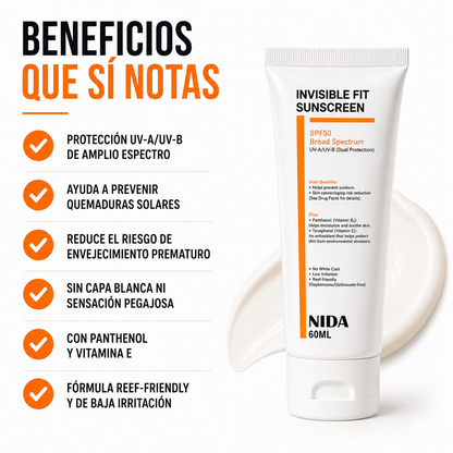 NIDA Invisible Fit Sun Serum SPF50+ 60ml