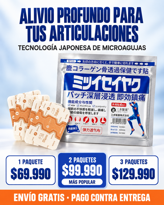 Parches Japoneses de Microagujas para Articulaciones – Alivio Profundo